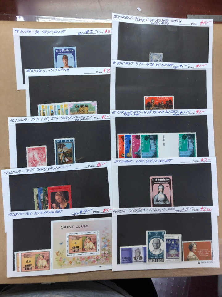 Modern Mint Commonwealth Stamps Couple Thousand Different, Aden to Zambia, 400 Stock Cards