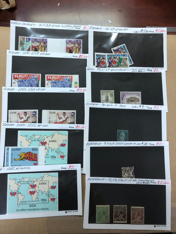 Modern Mint Commonwealth Stamps Couple Thousand Different, Aden to Zambia, 400 Stock Cards