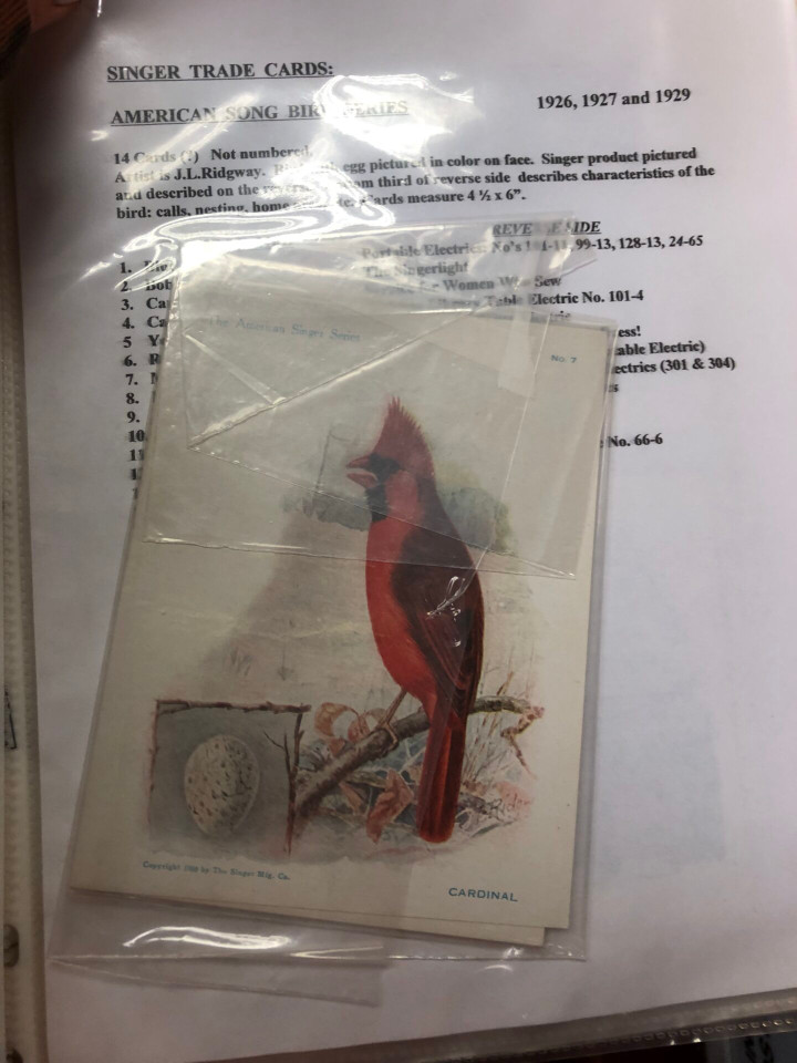 SINGER TRADE CARDS - SPECIALIST COLLECTION - 426411