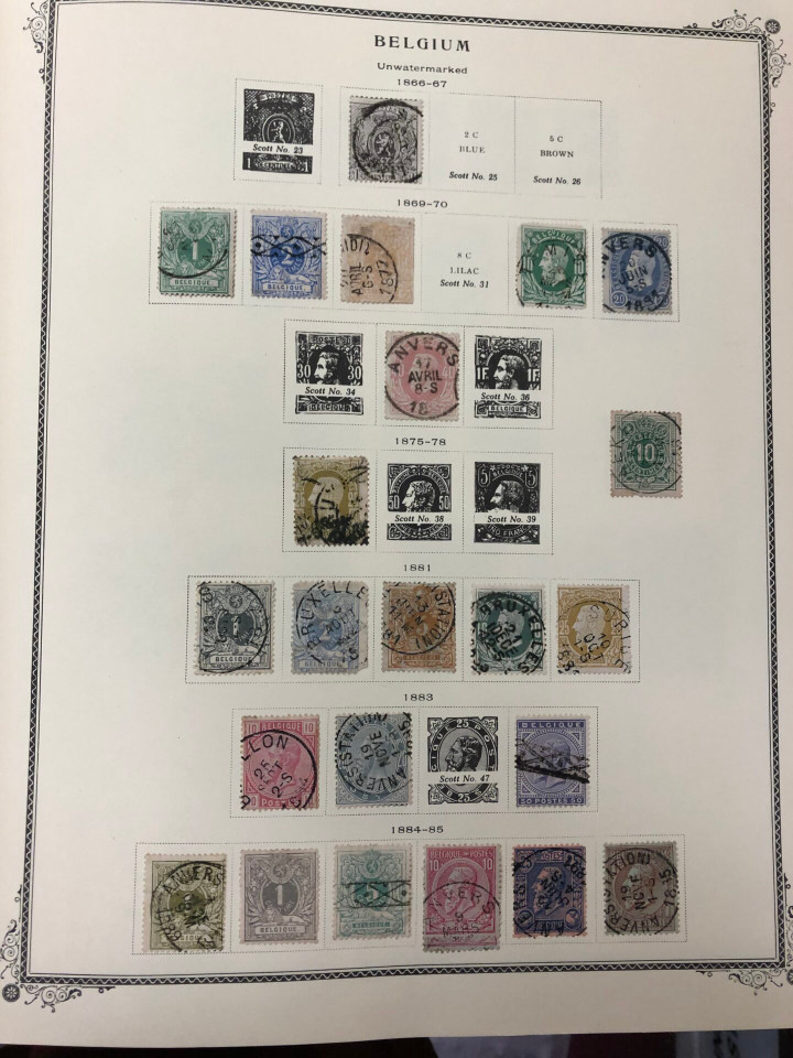 Scott Specialty album covering BELGIUM from the very dawn of philately through the 1970s