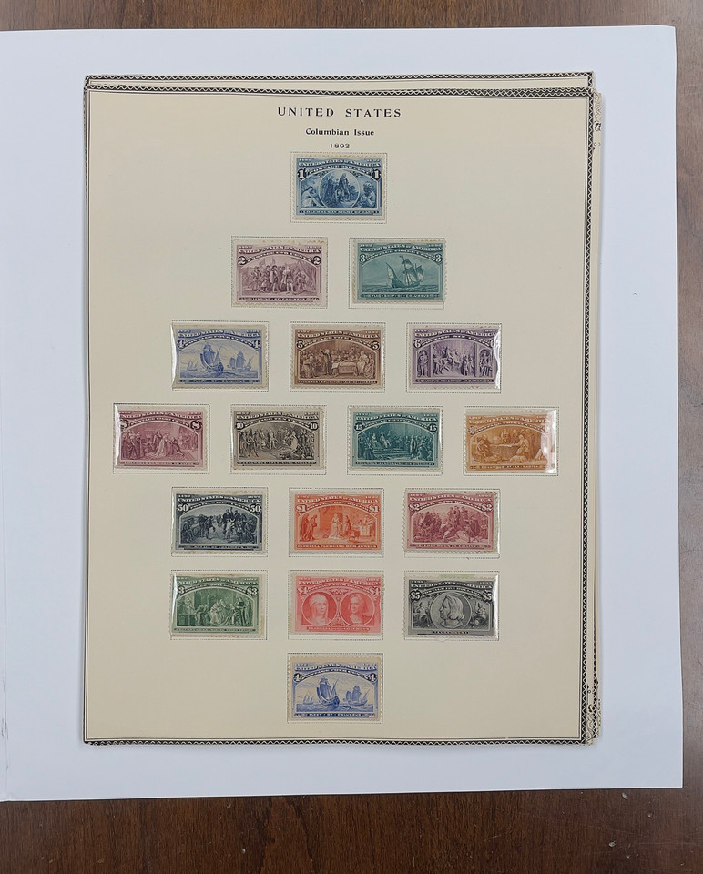 United States Columbian Exposition stamps mint to five dollars turn of century premium early period collection