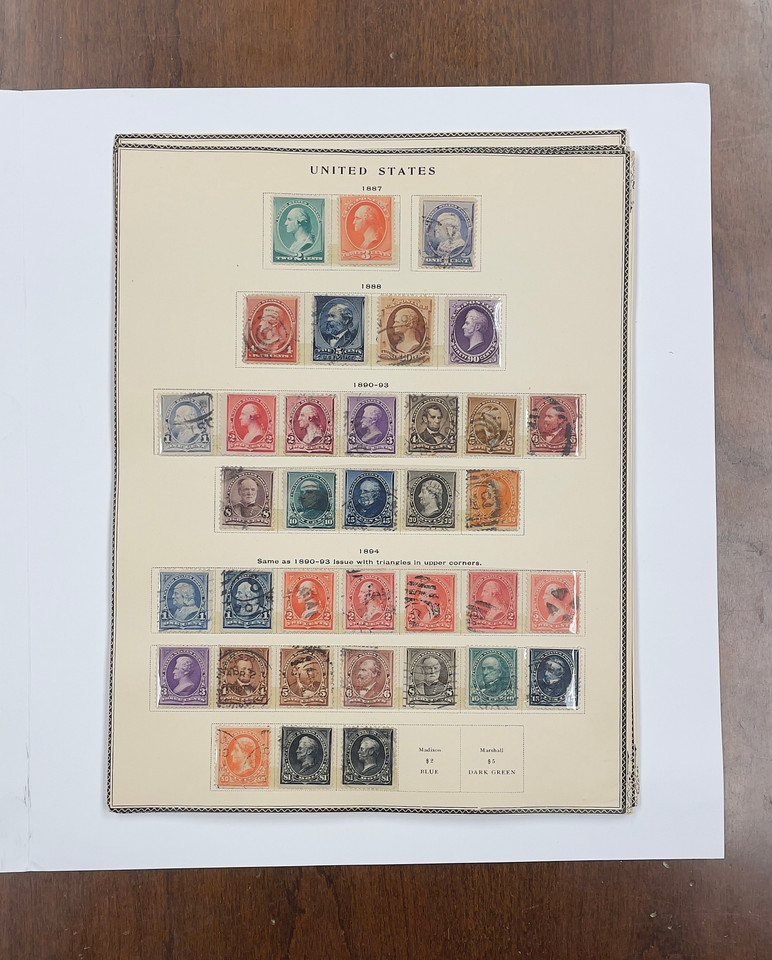 United States Columbian Exposition stamps mint to five dollars turn of century premium early period collection