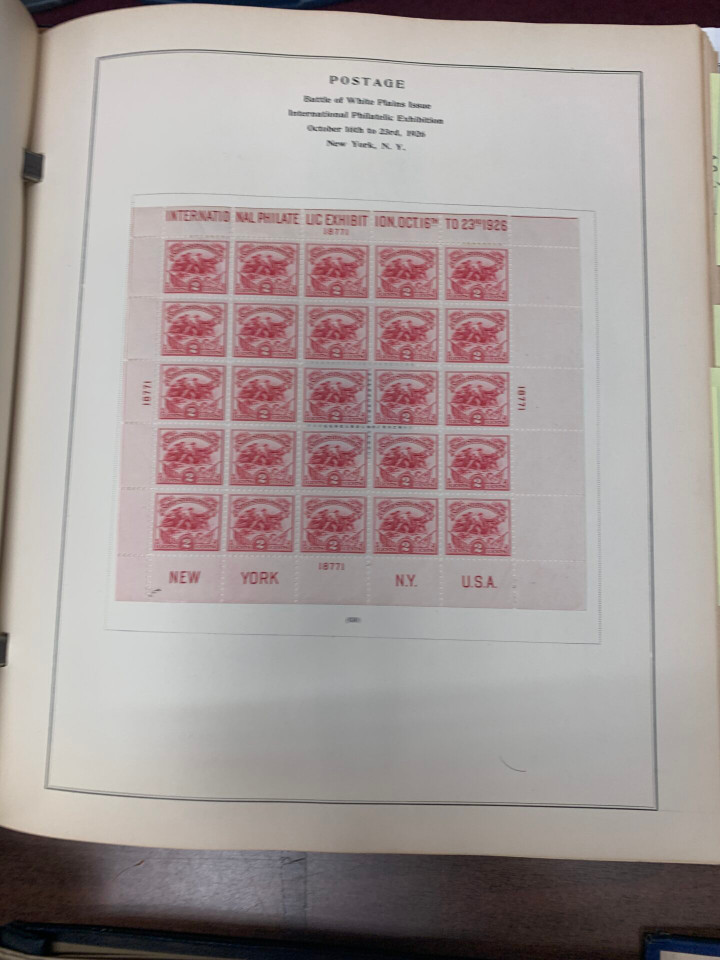 United States stamp collection one large carton five albums first half 20th century mint and used