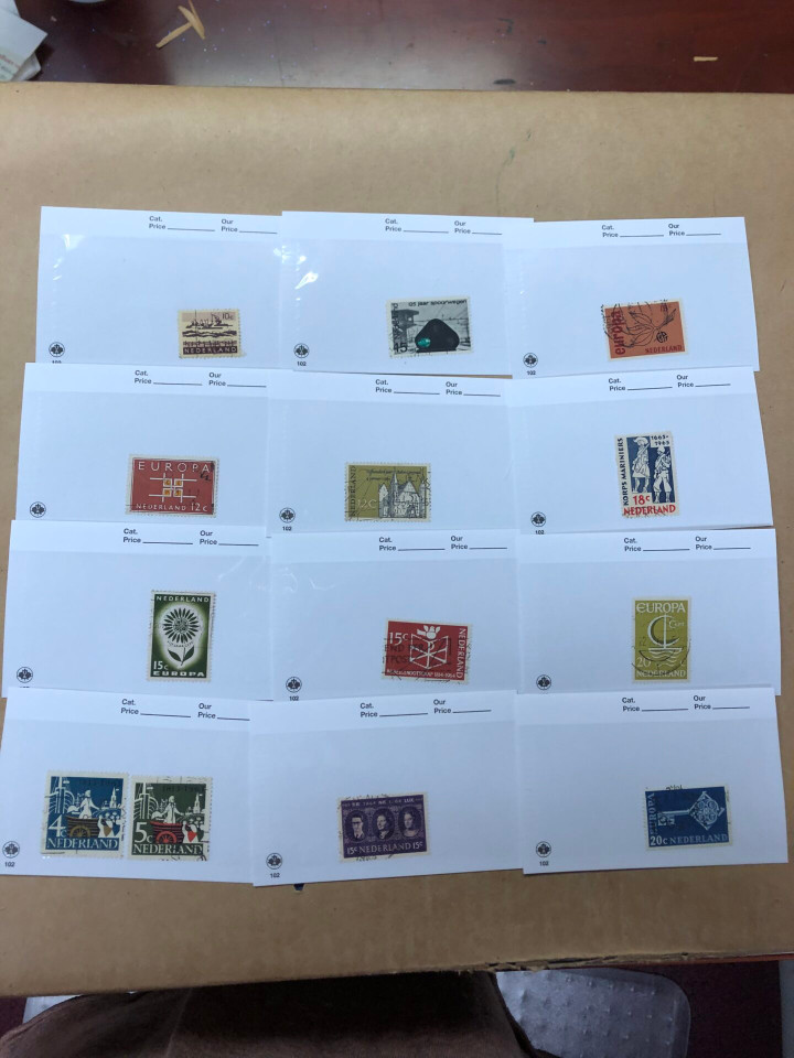 Worldwide Stamp Selection 700 Counter Stock Cards, Several Thousand Stamps, Australia, Finland, Netherlands