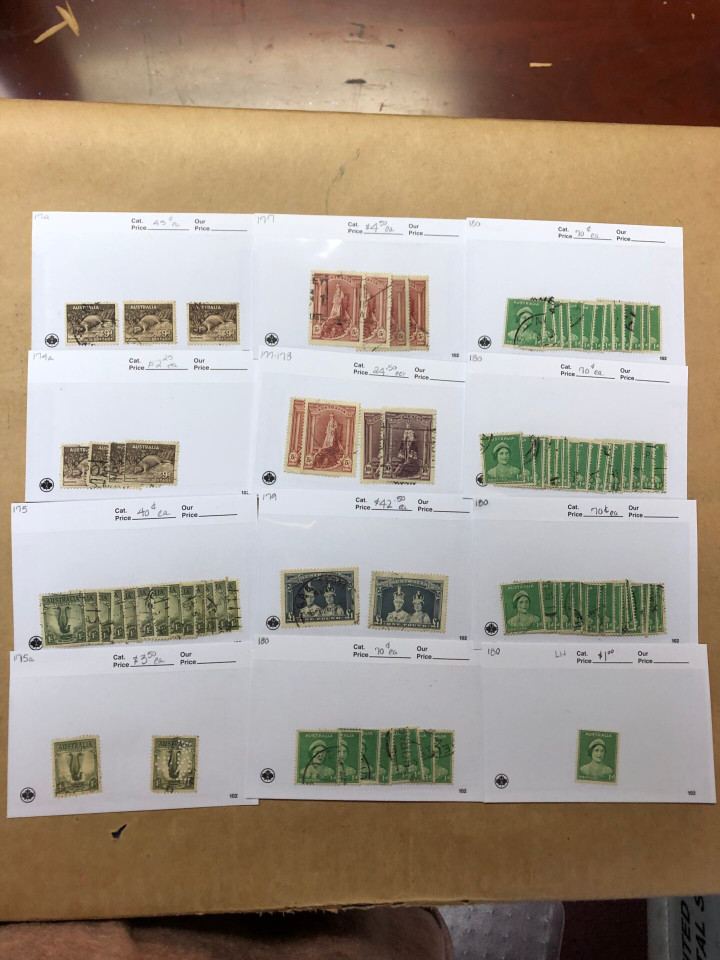 Worldwide Stamp Selection 700 Counter Stock Cards, Several Thousand Stamps, Australia, Finland, Netherlands