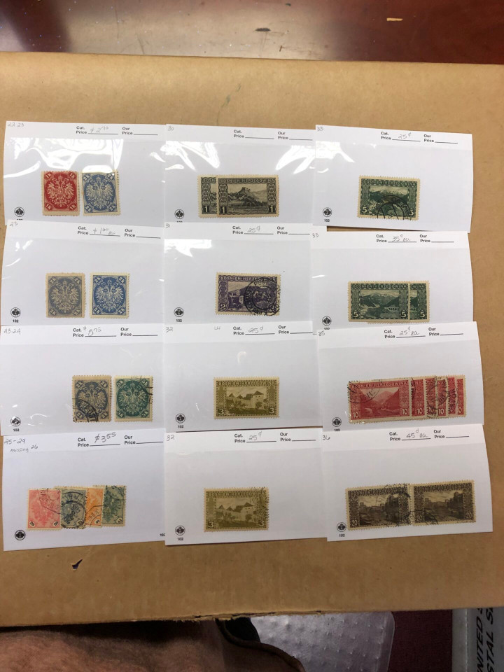 Worldwide Stamp Selection 700 Counter Stock Cards, Several Thousand Stamps, Australia, Finland, Netherlands