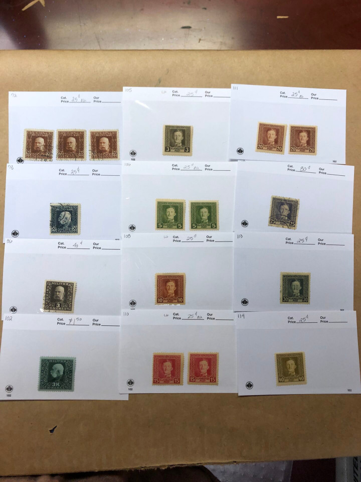 Worldwide Stamp Selection 700 Counter Stock Cards, Several Thousand Stamps, Australia, Finland, Netherlands