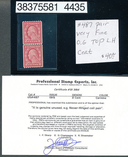 United States premium Washington coils teen years 20th century wide margins line pairs strips never hinged very fine
