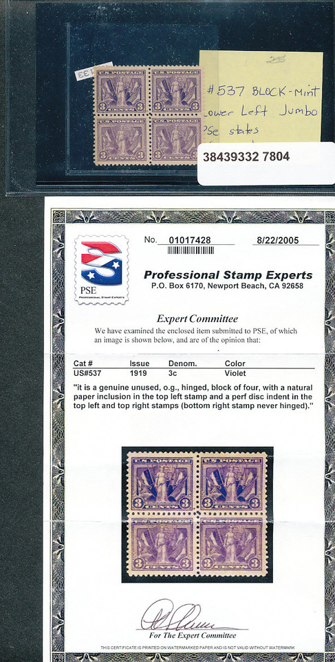 United States premium early 20th century stamps singles pairs blocks 541 never hinged very fine