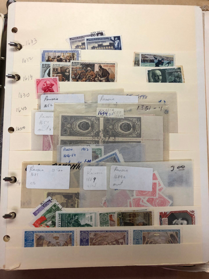 Russia stamps Several Thousand Different, Post-WWII to Late USSR, Mint and Used