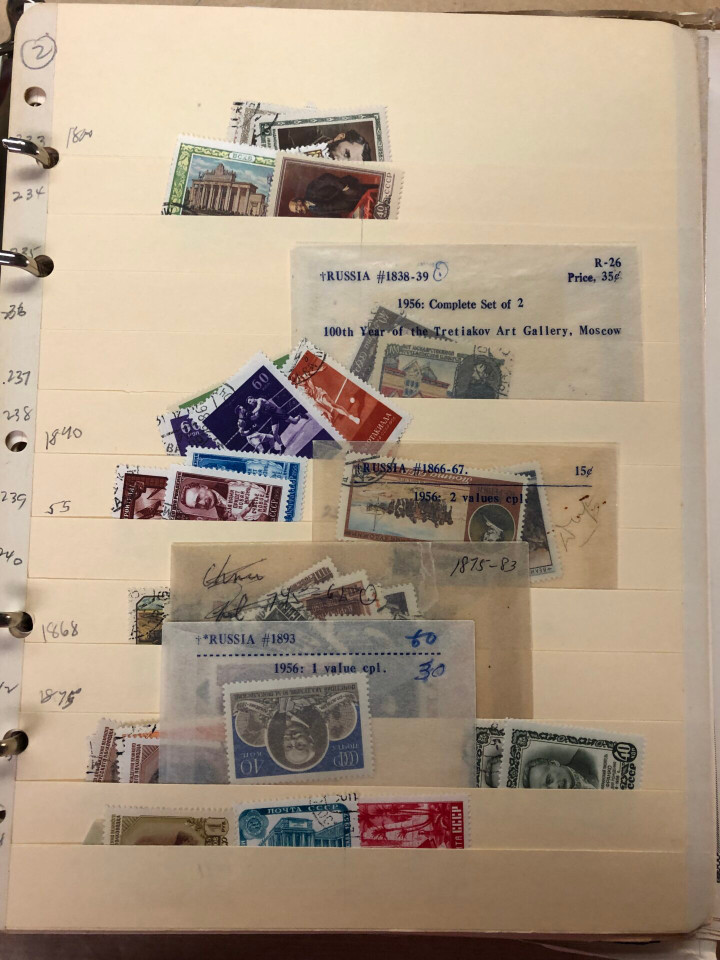 Russia stamps Several Thousand Different, Post-WWII to Late USSR, Mint and Used