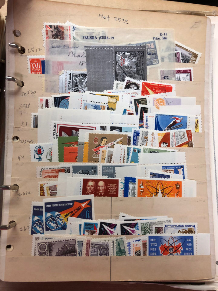 Russia stamps Several Thousand Different, Post-WWII to Late USSR, Mint and Used