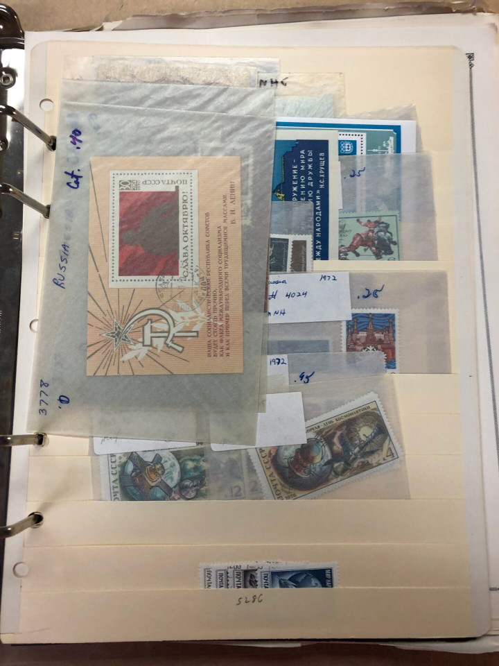 Russia stamps Several Thousand Different, Post-WWII to Late USSR, Mint and Used