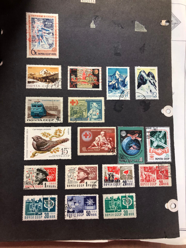 Russia stamps Several Thousand Different, Post-WWII to Late USSR, Mint and Used