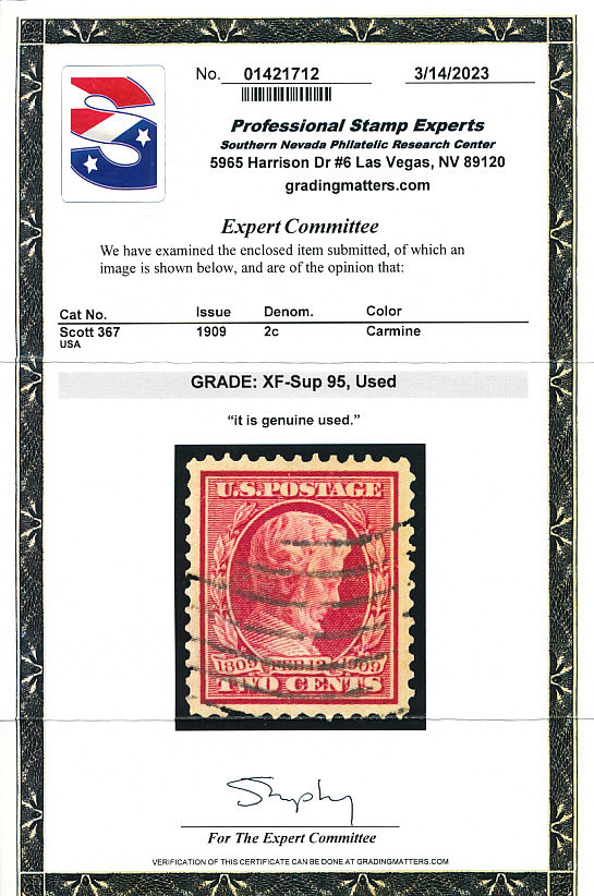 UNITED STATES – HIGH-GRADE EARLY 20th CENTURY SELECTION W/CERTIFICATES – 426592