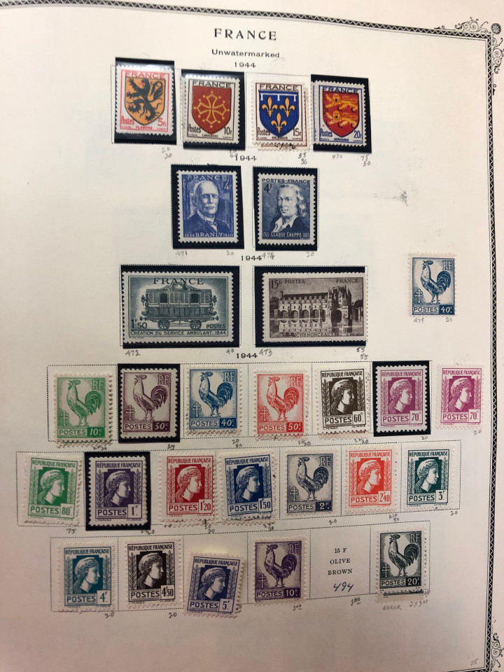 FRANCE – LOVELY COLLECTION IN BROWN SCOTT ALBUM – 426621