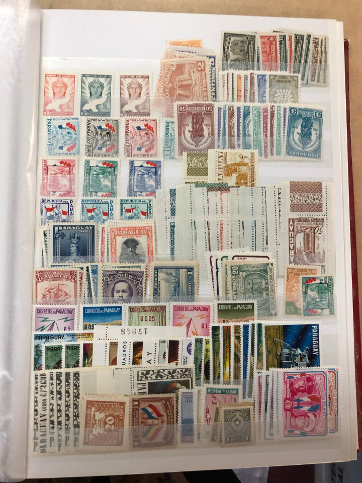 Mint Never Hinged International Stamp Selection 5,000 Different, Six Countries, 1930s to 2000s