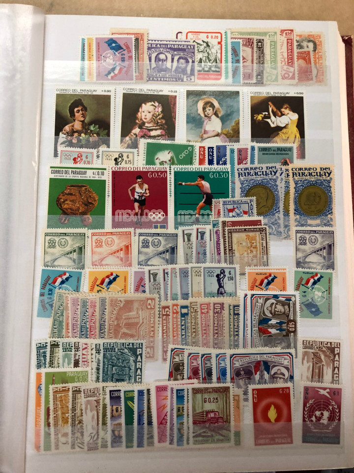 Mint Never Hinged International Stamp Selection 5,000 Different, Six Countries, 1930s to 2000s