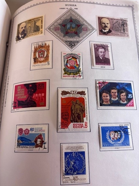 RUSSIA – Expansive Collection, Two Minkus Albums 1858-1991, ~5,000 Different, Imperial to Soviet Collapse – 424946