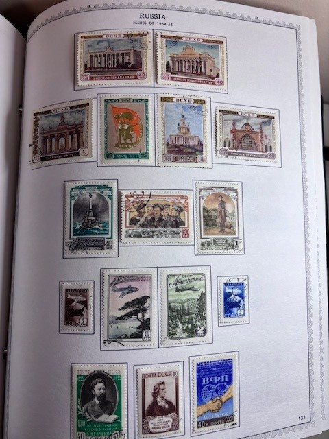 RUSSIA – Expansive Collection, Two Minkus Albums 1858-1991, ~5,000 Different, Imperial to Soviet Collapse – 424946