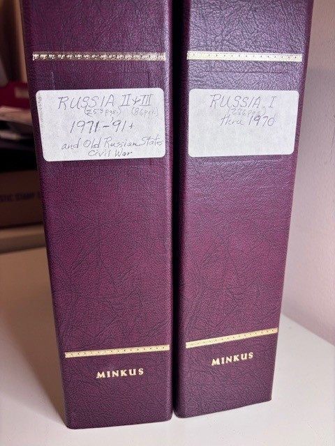 RUSSIA – Expansive Collection, Two Minkus Albums 1858-1991, ~5,000 Different, Imperial to Soviet Collapse – 424946