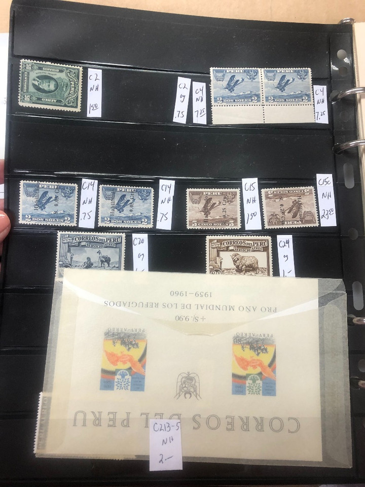 Peru Stamps Roughly 1,000 Different, 19th Century to Late 20th Century, Mint and Used