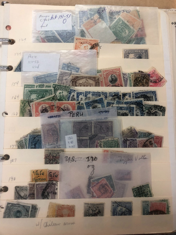 Peru Stamps Roughly 1,000 Different, 19th Century to Late 20th Century, Mint and Used