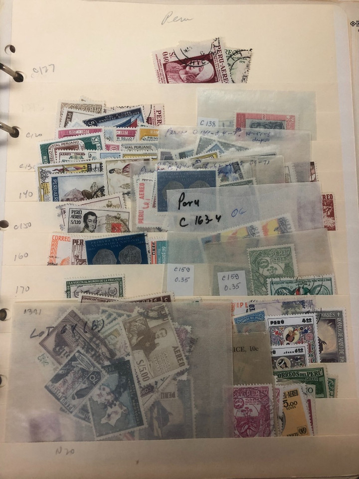 Peru Stamps Roughly 1,000 Different, 19th Century to Late 20th Century, Mint and Used