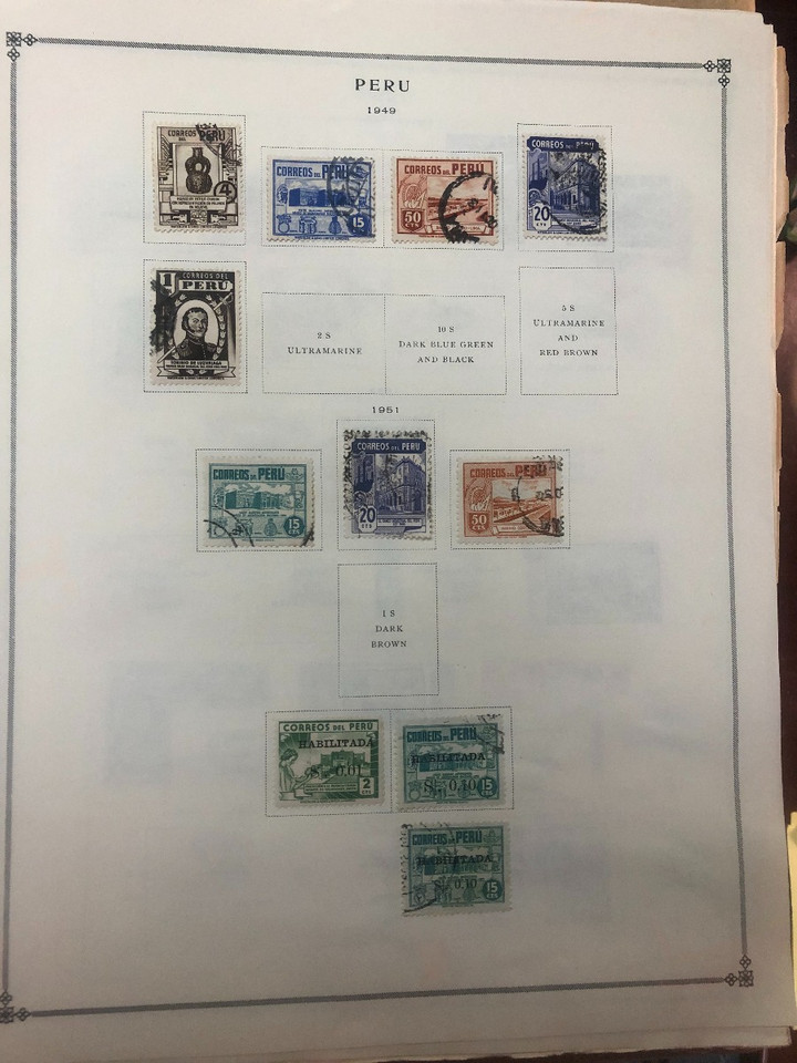 Peru Stamps Roughly 1,000 Different, 19th Century to Late 20th Century, Mint and Used