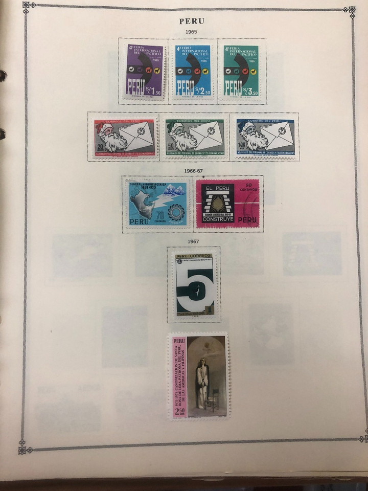 Peru Stamps Roughly 1,000 Different, 19th Century to Late 20th Century, Mint and Used