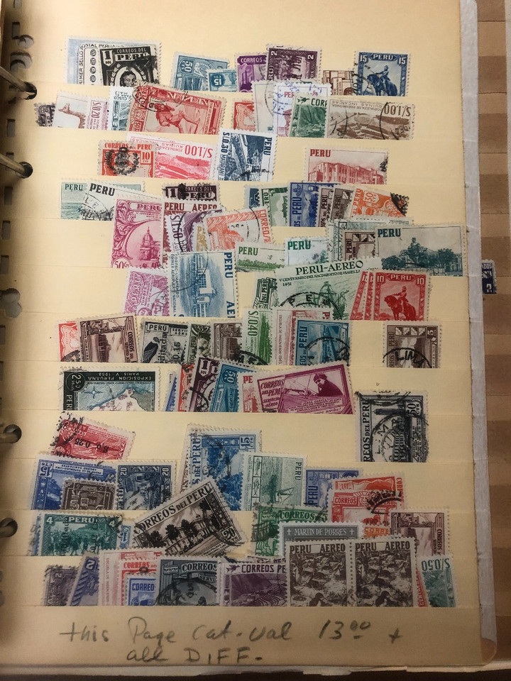 Peru Stamps Roughly 1,000 Different, 19th Century to Late 20th Century, Mint and Used