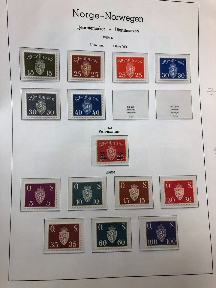 NORWAY – MID-19th CENTURY TO 1960s - 424069