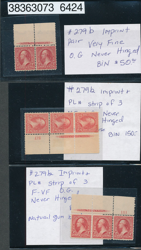 UNITED STATES – TWO CENT RED EARLY BUREAU ISSUES– 423997