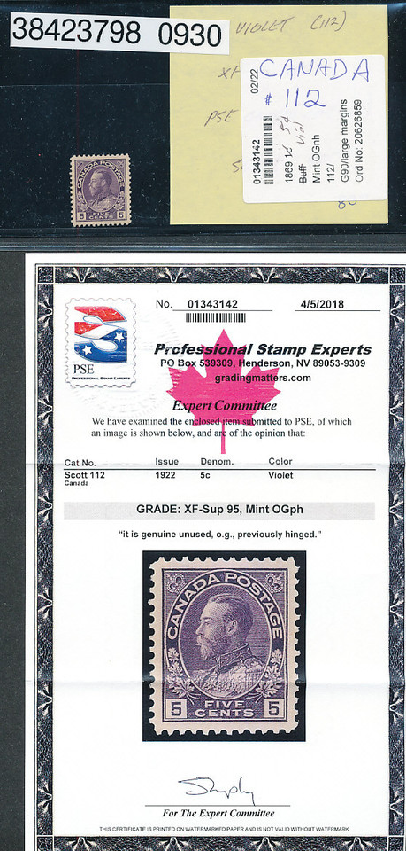 CANADA – Premium Early 20th Century Selection (LOTS OF CERTIFICATES!) – 423855