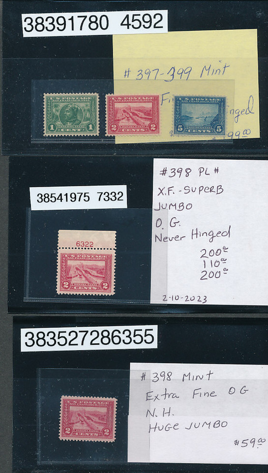 United States Pan-Am Expo stamps premium singles pairs very fine to extremely fine NH OG