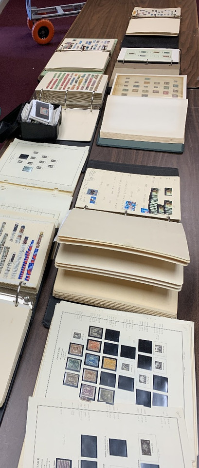 United States massive stamp collection seven volumes tens of thousands turn of century to 1990s Scott National album