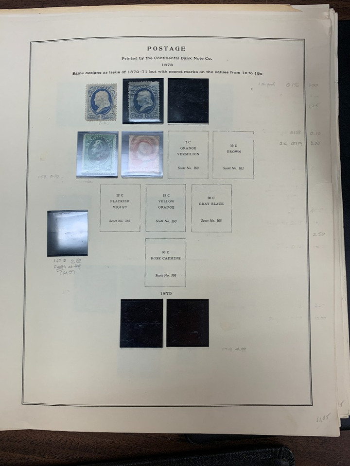 United States massive stamp collection seven volumes tens of thousands turn of century to 1990s Scott National album