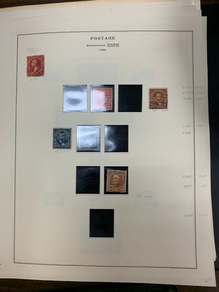 United States massive stamp collection seven volumes tens of thousands turn of century to 1990s Scott National album