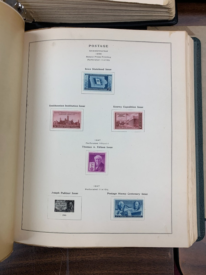 United States massive stamp collection seven volumes tens of thousands turn of century to 1990s Scott National album