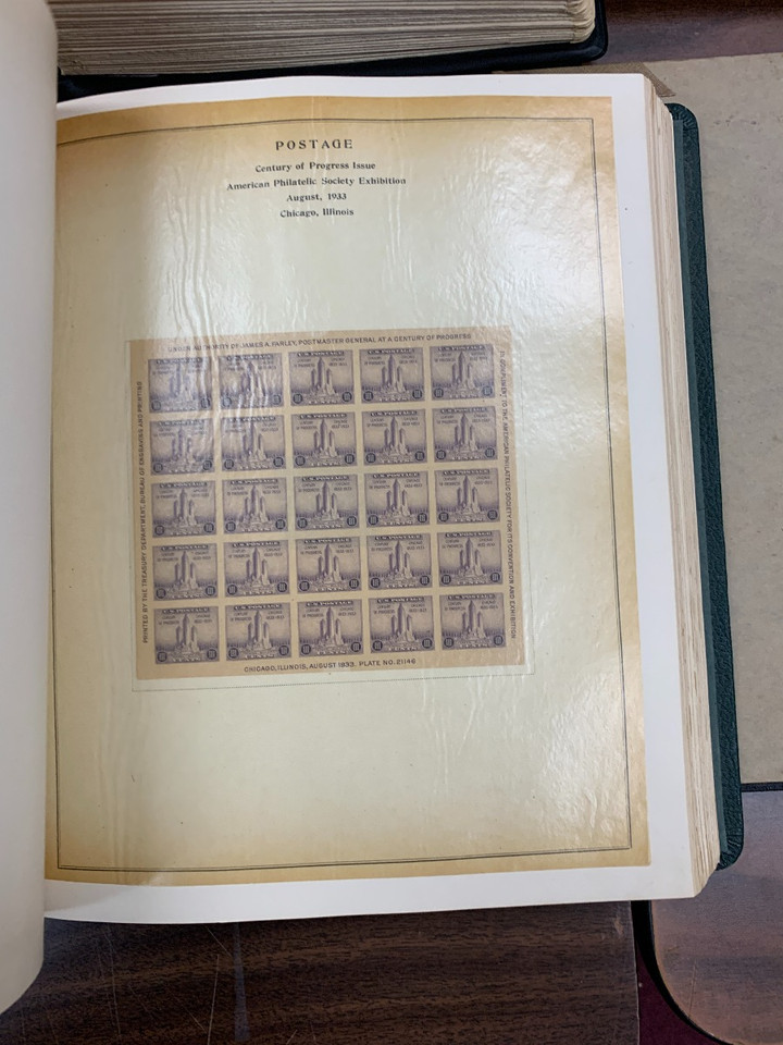 United States massive stamp collection seven volumes tens of thousands turn of century to 1990s Scott National album