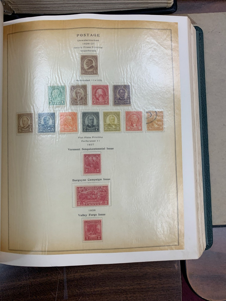 United States massive stamp collection seven volumes tens of thousands turn of century to 1990s Scott National album