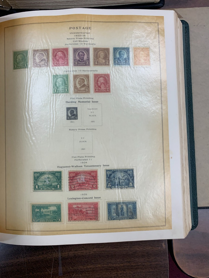 United States massive stamp collection seven volumes tens of thousands turn of century to 1990s Scott National album