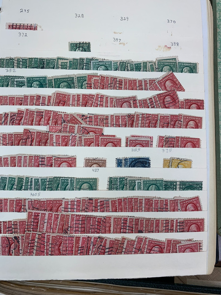 United States massive stamp collection seven volumes tens of thousands turn of century to 1990s Scott National album