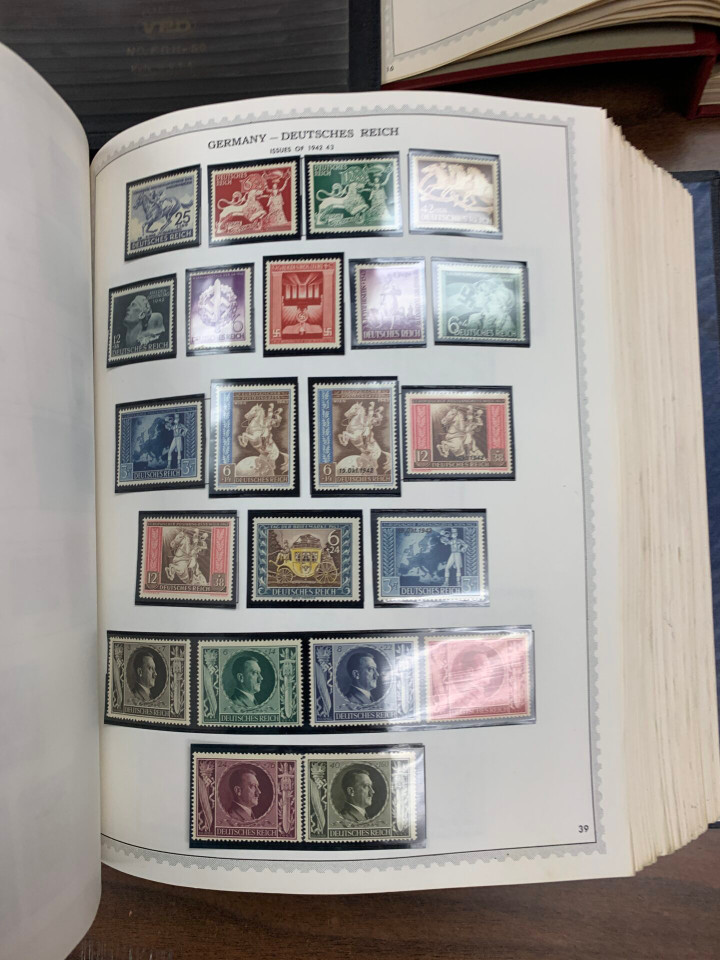 LIFETIME STAMP COLLECTION IN 2 LARGE CARTONS – US Core, Germany Third Reich, Romania, FDCs