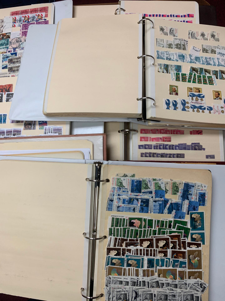 United States used stamps organized in stock books second half 20th century cancellations postmarks