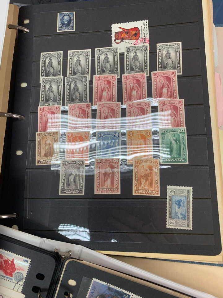United States used stamps organized in stock books second half 20th century cancellations postmarks