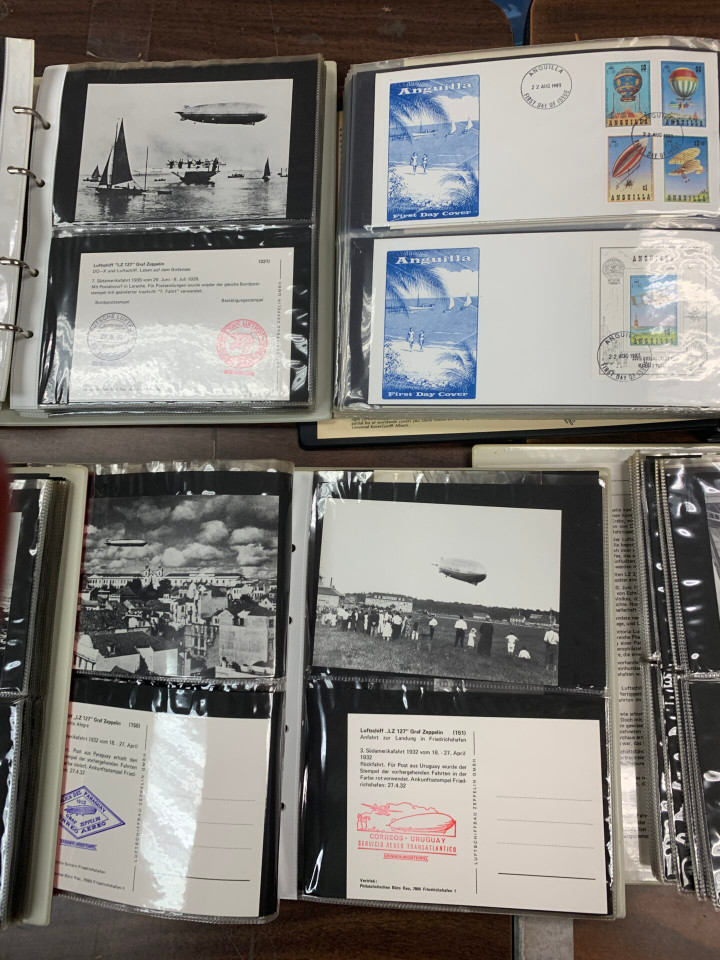 AIRSHIP COMMEMORATIVE COVERS – Roughly 1,000 Items, USPS Covers, German Postcards, Topical Collection – 426069