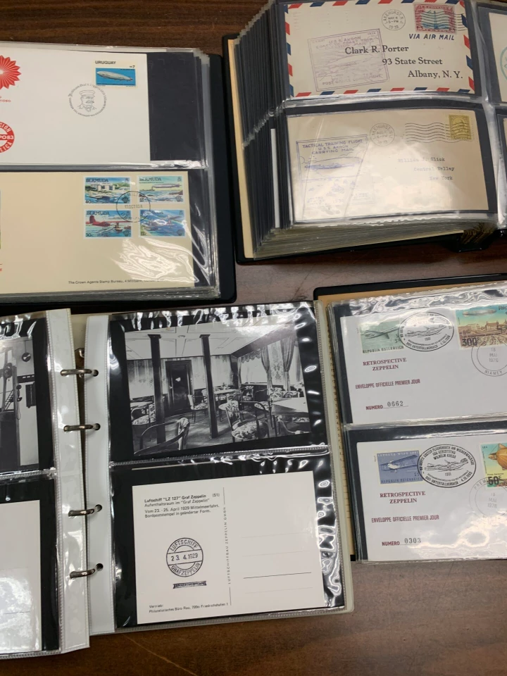 AIRSHIP COMMEMORATIVE COVERS – Roughly 1,000 Items, USPS Covers, German Postcards, Topical Collection – 426069