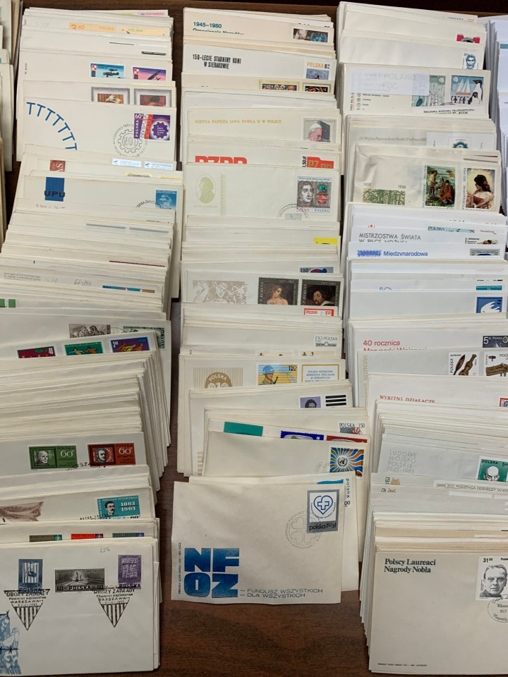 POLAND 8,000-9,000 First Day Covers, 1955-2000s, Cacheted and Unaddressed