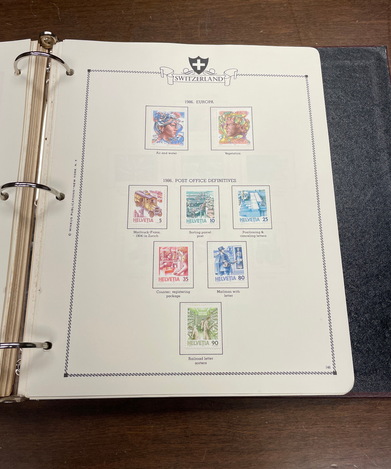 US, CANADA & EUROPE – Two Cartons, Canada 1951-96, Switzerland Albums, Mystic Heirloom, Face Value Postage - 823427